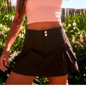 Free People Pink and Black Skort Sleek Design